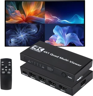 HDMI Multiviewer Switch, 4 in 1 Out HDMI Quad Multi-Viewer switcher HDMI Multiviewer Switch, 4 in 1 Out HDMI Quad Multi-Viewer switcher