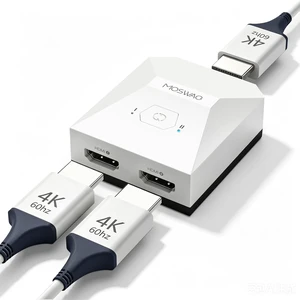 MOSWAG HDMI Switch 2 in 1 Out 4K@60Hz, HDMI Splitter with 2 Port Switcher Selector Box Support 3D CEC HDR HDCP2.2 Compatible with PS5/4/3 Xbox Nintendo Switch Roku TV Fire Stick White MOSWAG HDMI Switch 2 in 1 Out 4K@60Hz, HDMI Splitter with 2 Port Switcher Selector Box Support 3D CEC HDR HDCP2.2 Compatible with PS5/4/3 Xbox Nintendo Switch Roku TV Fire Stick White