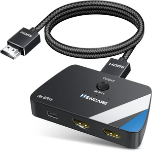 HDMI 2.1 Switch 2 in 1 Out, 4K@120Hz 8K@60Hz Bi-Directional w/HDMI Cable HDMI 2.1 Switch 2 in 1 Out, 4K@120Hz 8K@60Hz Bi-Directional w/HDMI Cable