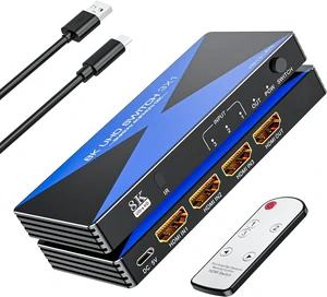 8K@60Hz 4K@240Hz ALYYDBG HDMI 2.1 Switch 3 in 1 Out Support 3D HDR10+ VRR 8K@60Hz 4K@240Hz ALYYDBG HDMI 2.1 Switch 3 in 1 Out Support 3D HDR10+ VRR