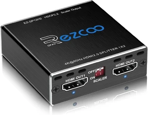 SP12H2 4K HDMI Splitter - 1x2 HDR, Dolby Vision Atmos, Down Scaler, 4K 1080P Sync, 4:4:4, HDCP2.2, EDID 4K5.1/4K7.1/Copy, For Game, Xbox, PS5, Roku SP12H2 4K HDMI Splitter - 1x2 HDR, Dolby Vision Atmos, Down Scaler, 4K 1080P Sync, 4:4:4, HDCP2.2, EDID 4K5.1/4K7.1/Copy, For Game, Xbox, PS5, Roku