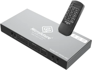 HDMI Matrix Switch 4x2 Ver.2024 4K@60/2K@144 HDR10 & Dobly Vision ARC/SPDIF 5.1CH, Scaler 4K to 1080P, HDCP 2.2 18Gbps, HDMI 2.0b Matrix Splitter Switch 4 in 2 Out with IR Remote Control HDMI Matrix Switch 4x2 Ver.2024 4K@60/2K@144 HDR10 & Dobly Vision ARC/SPDIF 5.1CH, Scaler 4K to 1080P, HDCP 2.2 18Gbps, HDMI 2.0b Matrix Splitter Switch 4 in 2 Out with IR Remote Control