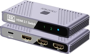 HDMI Switch 8K@60HZ, HDMI Switcher 2 in 1 Out 4K@120Hz, High Speed 48Gbps Aluminum Splitter, Supports HDR103D, Compatible with Xbox PS5 Projectors Monitors Roku Blu-Ray Player HDTV HDMI Switch 8K@60HZ, HDMI Switcher 2 in 1 Out 4K@120Hz, High Speed 48Gbps Aluminum Splitter, Supports HDR103D, Compatible with Xbox PS5 Projectors Monitors Roku Blu-Ray Player HDTV