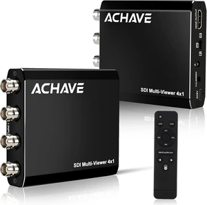ACHAVE SDI Multi-Viewer 4x1 3x1 2x1 Switcher, 4 Inputs to HDMI Output, Support 3G/HD-SDI 720P 1080P 4K30,10 Switching Modes, Fullscreen, Plug&Play,Long Distance Transmission ACHAVE SDI Multi-Viewer 4x1 3x1 2x1 Switcher, 4 Inputs to HDMI Output, Support 3G/HD-SDI 720P 1080P 4K30,10 Switching Modes, Fullscreen, Plug&Play,Long Distance Transmission