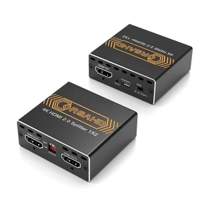CORSAHD 4K@60Hz HDMI Splitter 1x2 4:4:4,18 Gbps,Supports Soundbar,HDCP Bypass,EDID,Duplicate/Mirror/Copy,Downscale, HDR,Dolby Vision Atmos,4K HDMI Splitter 1 in 2 Out for Dual Monitors CORSAHD 4K@60Hz HDMI Splitter 1x2 4:4:4,18 Gbps,Supports Soundbar,HDCP Bypass,EDID,Duplicate/Mirror/Copy,Downscale, HDR,Dolby Vision Atmos,4K HDMI Splitter 1 in 2 Out for Dual Monitors