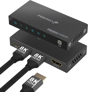 Fosmon 8K HDMI 2.1 Splitter 1 in 2 Out (8K@60Hz) 4K@120Hz Duplicate/Mirror Fosmon 8K HDMI 2.1 Splitter 1 in 2 Out (8K@60Hz) 4K@120Hz Duplicate/Mirror