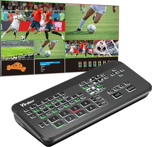 4-Channel HDMI Live Stream Switcher Video Mixer with PVW & PGM Output, RGB Matting, PIP, Wipe/Mix/DIP Transitions, 2X Mic Input, USB-C Capture for OBS, YouTube, Real-Time Streaming 4-Channel HDMI Live Stream Switcher Video Mixer with PVW & PGM Output, RGB Matting, PIP, Wipe/Mix/DIP Transitions, 2X Mic Input, USB-C Capture for OBS, YouTube, Real-Time Streaming