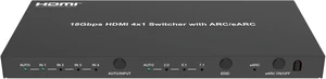 U9 ViewHD HDMI 2.0b 4K 4x1 Switch 18Gbps 4:4:4 with Built-in ARC/eARC Audio Extractor Atmos Dedicated for eARC HDMI Soundbar/Receiver | UHDe4x1 U9 ViewHD HDMI 2.0b 4K 4x1 Switch 18Gbps 4:4:4 with Built-in ARC/eARC Audio Extractor Atmos Dedicated for eARC HDMI Soundbar/Receiver | UHDe4x1