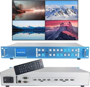 ICUIXIAN 4x4 HDMI Matrix Switch 4K60Hz HDMI2.0 with Web ICUIXIAN 4x4 HDMI Matrix Switch 4K60Hz HDMI2.0 with Web