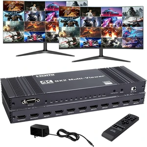 4K HDMI Multiviewer 9X2 with PIP SIGRAPID Screen Divider 9HDMI in 2HDMI Out Seamless Switch 2/4/6/8/9 Way Display Support IR RS232 4K@30Hz(RGB) HDCP1.4 17 Viewing Modes 2×1 3×1 4×1 6×1 7×1 8×1 9×1 et 4K HDMI Multiviewer 9X2 with PIP SIGRAPID Screen Divider 9HDMI in 2HDMI Out Seamless Switch 2/4/6/8/9 Way Display Support IR RS232 4K@30Hz(RGB) HDCP1.4 17 Viewing Modes 2×1 3×1 4×1 6×1 7×1 8×1 9×1 et