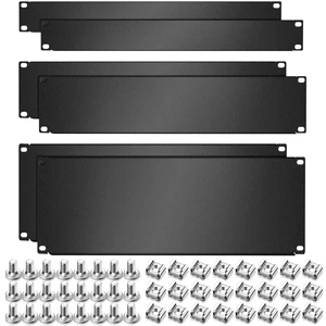 Zhengmy Blank Panel 1u 2u 4u 19 Inch Metal Rack Mount Filler, 6 Pieces Zhengmy Blank Panel 1u 2u 4u 19 Inch Metal Rack Mount Filler, 6 Pieces