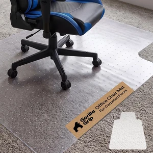 GORILLA GRIP Office Chair Mat for Carpet Floors, Heavy Duty 29x47 Clear Lip GORILLA GRIP Office Chair Mat for Carpet Floors, Heavy Duty 29x47 Clear Lip