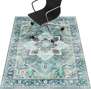 Office Chair Mat for Hardwood Floor 48"x60" Machine Washable Teal