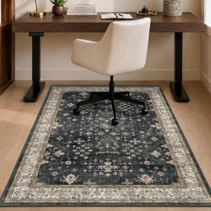 JTJ Office Chair Mat for Hardwood & Tile, 36" x 48" Vintage Under Desk Rug JTJ Office Chair Mat for Hardwood & Tile, 36" x 48" Vintage Under Desk Rug
