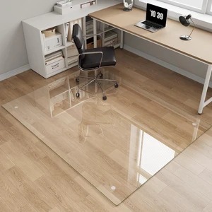 Tempered Glass Chair Mat for Carpet, 46"x60" Clear Floor Mat Tempered Glass Chair Mat for Carpet, 46"x60" Clear Floor Mat