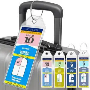 Royal Caribbean Cruise Luggage Tag Holder (4 Pack) Fits All Royal Caribbean Ships, Durable Travel ID Holders for 2026-2027 Cruises, Clear Waterproof Cruise Essentials Royal Caribbean Cruise Luggage Tag Holder (4 Pack) Fits All Royal Caribbean Ships, Durable Travel ID Holders for 2026-2027 Cruises, Clear Waterproof Cruise Essentials