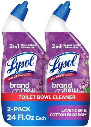 Toilet Bowl Cleaner Gel, For Cleaning and Disinfecting, Septic Safe Toilet Bowl Cleaner, Lavender & Cotton Blossom Scent, 24 oz, (Pack of 2) Toilet Bowl Cleaner Gel, For Cleaning and Disinfecting, Septic Safe Toilet Bowl Cleaner, Lavender & Cotton Blossom Scent, 24 oz, (Pack of 2)
