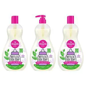 Dapple Baby Lavender Baby Bottle & Dish Soap - (3 Pack) 16.9 fl oz - Plant-Powered Dish Soap for Bottles, Pump Parts, and Sippy Cups - Includes 1 Pump Dapple Baby Lavender Baby Bottle & Dish Soap - (3 Pack) 16.9 fl oz - Plant-Powered Dish Soap for Bottles, Pump Parts, and Sippy Cups - Includes 1 Pump