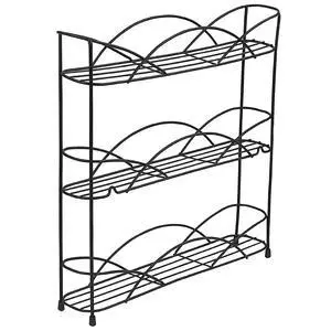 Spectrum 3 Tier Spice Rack Organizer Black Countertop Wire Shelf Spice Rack for Modern Kitchen Pantry Cabinet, Organize Spices with Three Tier Spice Shelf for Kitchen Storage with Wall Mount Option Spectrum 3 Tier Spice Rack Organizer Black Countertop Wire Shelf Spice Rack for Modern Kitchen Pantry Cabinet, Organize Spices with Three Tier Spice Shelf for Kitchen Storage with Wall Mount Option