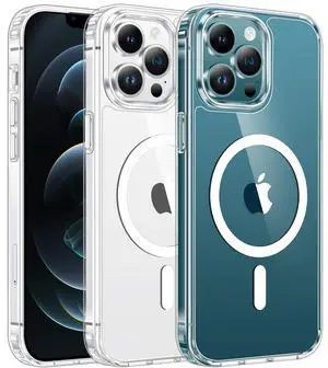 FNTCASE for iPhone 12 Pro-Max Case: Clear Magnetic Phone Cases Compatible with Magsafe Slim Anti Yellowing Military Grade Drop Protection Rugged Protective Transparent Cell Phone Cover (A-Clear) FNTCASE for iPhone 12 Pro-Max Case: Clear Magnetic Phone Cases Compatible with Magsafe Slim Anti Yellowing Military Grade Drop Protection Rugged Protective Transparent Cell Phone Cover (A-Clear)