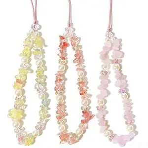 Havique 3 Pcs Phone Charm Strap Cute Camera Wrist Strap Crystal Beaded Lanyard Pearl Phone Chain Wristlet Bag Purse Charms for Women, 3PCS Crystal Havique 3 Pcs Phone Charm Strap Cute Camera Wrist Strap Crystal Beaded Lanyard Pearl Phone Chain Wristlet Bag Purse Charms for Women, 3PCS Crystal