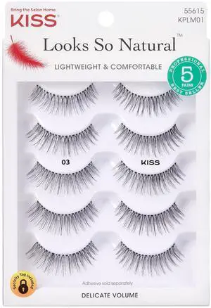 Kiss Looks So Natural, False Eyelashes, 'Multipack - 03', 10mm, Includes, Easy to Apply, Reusable Lash Clusters Kiss Looks So Natural, False Eyelashes, 'Multipack - 03', 10mm, Includes, Easy to Apply, Reusable Lash Clusters