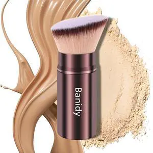 Makeup Brush Kabuki Face Brushes Retractable Travel Blush Kabuki Brush Portable Flawless for Foundation, Powder Blush, Bronzer, Buffing, Liquid, Cream, Cruelty Free with Cover(Brown) Makeup Brush Kabuki Face Brushes Retractable Travel Blush Kabuki Brush Portable Flawless for Foundation, Powder Blush, Bronzer, Buffing, Liquid, Cream, Cruelty Free with Cover(Brown)