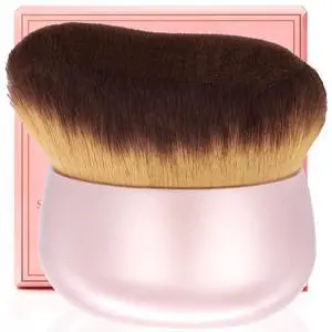 Extra Large Body Makeup Brush For Self Tanner, Leg Makeup &Bronzer Blend,75 mm Wide-headed Kabuki Brush Provides More Even &Pretty Application, Oval Face&Back Makeup Brush, Wet&Dry Use- Pink Rose Gold Extra Large Body Makeup Brush For Self Tanner, Leg Makeup &Bronzer Blend,75 mm Wide-headed Kabuki Brush Provides More Even &Pretty Application, Oval Face&Back Makeup Brush, Wet&Dry Use- Pink Rose Gold