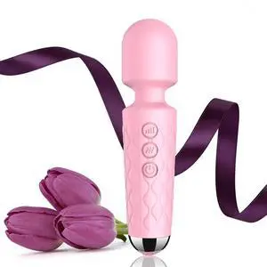 AEVEONE Personal Massager - Handheld Wand Feature, Quiet & Waterproof - 20 Speeds 8 Patterns Cordless Vibrating for Neck, Back Pain, Tension Relief & Sports Recovery - Light Pink AEVEONE Personal Massager - Handheld Wand Feature, Quiet & Waterproof - 20 Speeds 8 Patterns Cordless Vibrating for Neck, Back Pain, Tension Relief & Sports Recovery - Light Pink