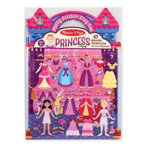 Melissa & Doug Puffy Sticker Play Set Princess, 67 Reusable Stickers with 2 Fold-Out Scenes, Restickable Fashion Activity Book, Mess Free Travel Toys for Kids Ages 4+ Melissa & Doug Puffy Sticker Play Set Princess, 67 Reusable Stickers with 2 Fold-Out Scenes, Restickable Fashion Activity Book, Mess Free Travel Toys for Kids Ages 4+