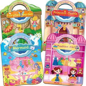 Kalysky Dress Up Sticker Books for Girls Ages 2-4 4-8, Reusable Puffy 3D Sticker Books for Toddlers 2-4 Years, Include Princess Mermaid Fairy and Fashion Girl,Activity Book for Toddlers 1-3 Kalysky Dress Up Sticker Books for Girls Ages 2-4 4-8, Reusable Puffy 3D Sticker Books for Toddlers 2-4 Years, Include Princess Mermaid Fairy and Fashion Girl,Activity Book for Toddlers 1-3