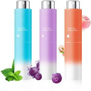 3PCS Breath Fresheners,Peach,Grape,Mint Flavors Fresh Breath Spray for Oral Care,Travel Size Mouth Rinse Fresheners,Refreshing Mini Mouth Sprays for Carrying Around 3PCS Breath Fresheners,Peach,Grape,Mint Flavors Fresh Breath Spray for Oral Care,Travel Size Mouth Rinse Fresheners,Refreshing Mini Mouth Sprays for Carrying Around