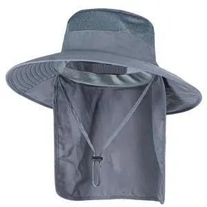 Sun Hats for Men Women Fishing Hat UPF 50+ Breathable Wide Brim Bucket Hats Summer UV Protection Safari Hat with Neck Flap Dark Grey Sun Hats for Men Women Fishing Hat UPF 50+ Breathable Wide Brim Bucket Hats Summer UV Protection Safari Hat with Neck Flap Dark Grey
