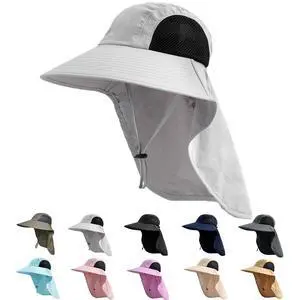 Sun Hat for Men Women with Neck Flap,UPF 50+ UV Protective Hiking Fishing Hats,Wide Brim Sun Hat for Women&Men Sun Hat for Men Women with Neck Flap,UPF 50+ UV Protective Hiking Fishing Hats,Wide Brim Sun Hat for Women&Men