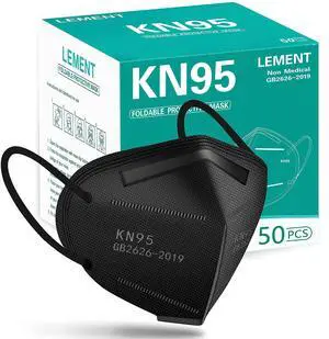 LEMENT 50pcs KN95 Face Mask Black 5 Layer Cup Dust Safety Masks Filter Efficiency95% Breathable Elastic Ear Loops Black Masks LEMENT 50pcs KN95 Face Mask Black 5 Layer Cup Dust Safety Masks Filter Efficiency95% Breathable Elastic Ear Loops Black Masks