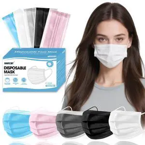 NNPCBT 5 Color Disposable Face Masks 125 Pack,3-Ply Breathable Mask For Adults,Great For Outdoors,Home, Office, School NNPCBT 5 Color Disposable Face Masks 125 Pack,3-Ply Breathable Mask For Adults,Great For Outdoors,Home, Office, School