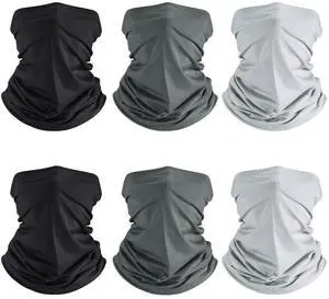 Geyoga 6 Pieces Summer UV Protection Cooling Neck Gaiter Face Clothing Neck Gaiter Mask Scarf Sunscreen Breathable Bandana(Classic Color) Geyoga 6 Pieces Summer UV Protection Cooling Neck Gaiter Face Clothing Neck Gaiter Mask Scarf Sunscreen Breathable Bandana(Classic Color)