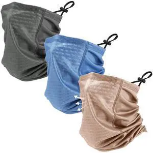 Geyoga 3 Pcs 3 Pcs Cooling Neck Gaiter for Men Women Breathable Mesh UV Protection Summer Neck Cover with Mesh Hole Strap Neck Wrap (Dark Grey,Blue,Khaki) Geyoga 3 Pcs 3 Pcs Cooling Neck Gaiter for Men Women Breathable Mesh UV Protection Summer Neck Cover with Mesh Hole Strap Neck Wrap (Dark Grey,Blue,Khaki)
