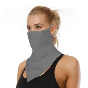 YAYOUREL Solid Gray Grey Neck Gaiter Face Mask Covering Bandanas for Men Women Summer UV Face Scarf Mask Cover Ear Loop Hole Triangle Facemask Headwear for Fishing Running Cycling Hiking YAYOUREL Solid Gray Grey Neck Gaiter Face Mask Covering Bandanas for Men Women Summer UV Face Scarf Mask Cover Ear Loop Hole Triangle Facemask Headwear for Fishing Running Cycling Hiking