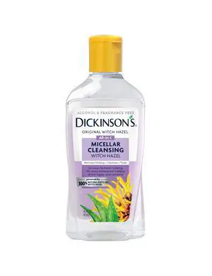 Dickinson's Micellar Cleansing Witch Hazel, An All-in-1 Makeup Remover, Pore Refiner, Skin Cleanser and Toner; Alcohol Free with Aloe, for Sensitive Skin, 16oz Dickinson's Micellar Cleansing Witch Hazel, An All-in-1 Makeup Remover, Pore Refiner, Skin Cleanser and Toner; Alcohol Free with Aloe, for Sensitive Skin, 16oz