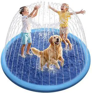 Raxurt Non-Slip Splash Pad for Kids and Dog, 67'' Splash Pad Thicken 0.58mm for Kids Ages 4-8 Toddler Baby Splash Sprinkler Pad Dog Pool Summer Outdoor Water Toys for Boys Girls Raxurt Non-Slip Splash Pad for Kids and Dog, 67'' Splash Pad Thicken 0.58mm for Kids Ages 4-8 Toddler Baby Splash Sprinkler Pad Dog Pool Summer Outdoor Water Toys for Boys Girls
