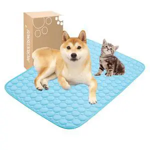 MICROCOSMOS Summer Cooling Mat & Sleeping Pad- Water Absorption Top, Materials Safe, Easy Carry, EZ Clean. Keep Cooling for Pets, Kids and Adults.(Blue, 28" x 22") MICROCOSMOS Summer Cooling Mat & Sleeping Pad- Water Absorption Top, Materials Safe, Easy Carry, EZ Clean. Keep Cooling for Pets, Kids and Adults.(Blue, 28" x 22")