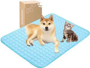 MICROCOSMOS Summer Cooling Mat & Sleeping Pad- Water Absorption Top, Materials Safe, Easy Carry, EZ Clean. Keep Cooling for Pets, Kids and Adults.(Blue, 40" x 28") MICROCOSMOS Summer Cooling Mat & Sleeping Pad- Water Absorption Top, Materials Safe, Easy Carry, EZ Clean. Keep Cooling for Pets, Kids and Adults.(Blue, 40" x 28")