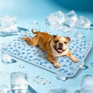 Dog Cooling Mat, Q-Max 0.5 Washable Cool Pad for Dogs & Cats Summer Use Dog Cooling Mat, Q-Max 0.5 Washable Cool Pad for Dogs & Cats Summer Use