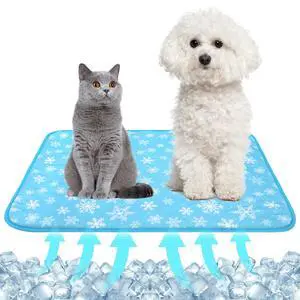 NACOCO Summer Pet Cooling Mat - Cat Dog Cushion Pad Sleeping Cool Snowflake Comfortable Soft for Pets Kids and Adults (Blue Snowflake, M) NACOCO Summer Pet Cooling Mat - Cat Dog Cushion Pad Sleeping Cool Snowflake Comfortable Soft for Pets Kids and Adults (Blue Snowflake, M)