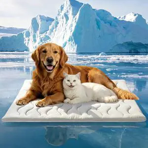 2026 Upgrade Cooling Mat for Dogs, Q-MAX>0.5 Double-Sided Dog Cooling Mat 36"×23" with Ice Cool & Arc-Chill Cool Fiber, Washable Self-Cooling Thicken Waterproof All-Season Dog Crate Pad for Dog & Cat 2026 Upgrade Cooling Mat for Dogs, Q-MAX>0.5 Double-Sided Dog Cooling Mat 36"×23" with Ice Cool & Arc-Chill Cool Fiber, Washable Self-Cooling Thicken Waterproof All-Season Dog Crate Pad for Dog & Cat