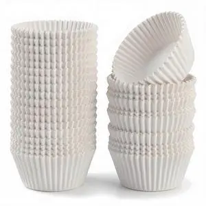 200 Paper Cupcake Liners, Muffin Liners or Baking Cups for Desserts, Muffins, Cupcakes and More Treats; Grease Proof, No Smell, Food Grade, Nut Serving Containers (White) 200 Paper Cupcake Liners, Muffin Liners or Baking Cups for Desserts, Muffins, Cupcakes and More Treats; Grease Proof, No Smell, Food Grade, Nut Serving Containers (White)
