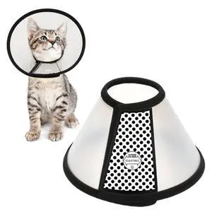 Depets Adjustable Recovery Pet Cone E-Collar for Cats Kittens Rabbits, Plastic Elizabeth Protective Collar Wound Healing Practical Neck Cover, Neck Girth 6.1 in Depets Adjustable Recovery Pet Cone E-Collar for Cats Kittens Rabbits, Plastic Elizabeth Protective Collar Wound Healing Practical Neck Cover, Neck Girth 6.1 in