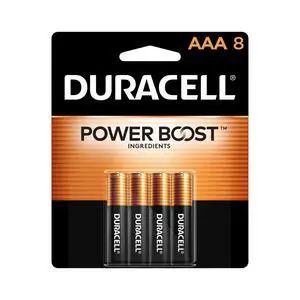 Duracell Coppertop AAA Batteries with Power Boost Ingredients, Triple A Batteries, 8 Count (Pack of 1) for Household and Office Devices, Alkaline AAA Battery Duracell Coppertop AAA Batteries with Power Boost Ingredients, Triple A Batteries, 8 Count (Pack of 1) for Household and Office Devices, Alkaline AAA Battery