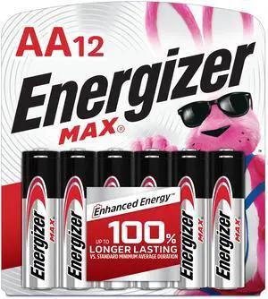 Energizer MAX AA Batteries, 12 Pack, Double A Alkaline Batteries Energizer MAX AA Batteries, 12 Pack, Double A Alkaline Batteries